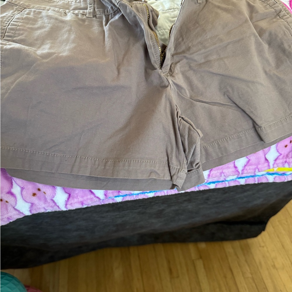Both pairs Women’s Brown Casual Shorts 2 pair the other one is light grey